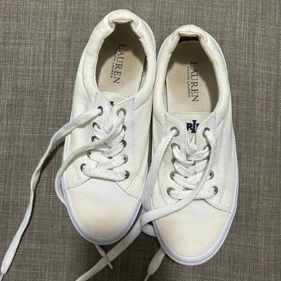 Ralph  Lauren White Sneakers - Picture 1 of 4